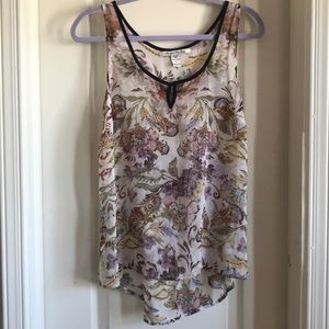 Floral see through tank